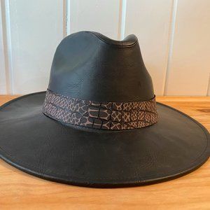 Heart of Mexico Black Leather Hat